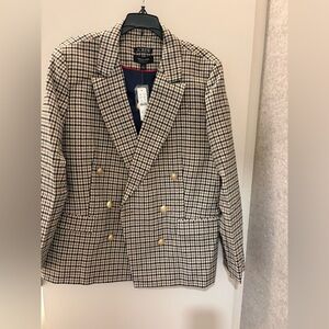J. Crew Brynn Italian Wool Plaid Blazer. Size 16. New with tags.